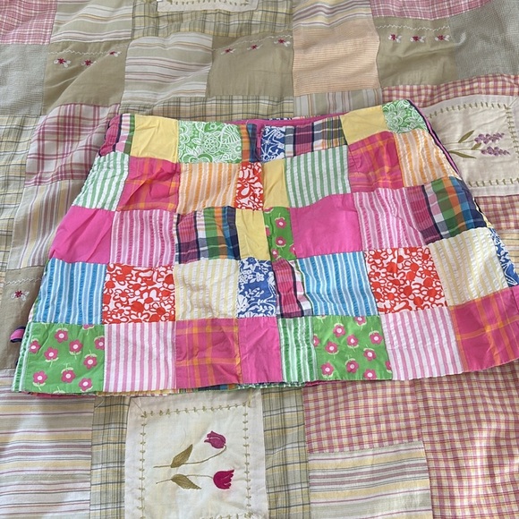 Lilly Pulitzer Multicolor Patchwork Mini Skirt - girls size 16 - 100% cotton - Picture 6 of 6